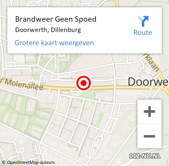 Locatie op kaart van de 112 melding: Brandweer Geen Spoed Naar Doorwerth, Dillenburg op 10 april 2023 23:21