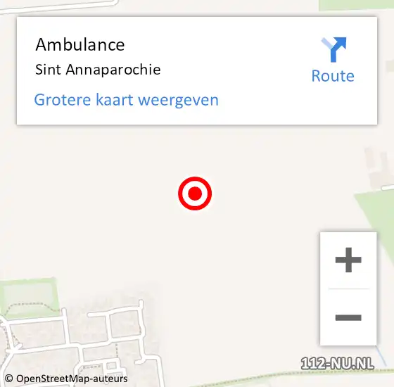 Locatie op kaart van de 112 melding: Ambulance Sint Annaparochie op 11 april 2023 02:23