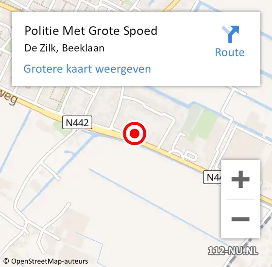 Locatie op kaart van de 112 melding: Politie Met Grote Spoed Naar De Zilk, Beeklaan op 11 april 2023 17:01
