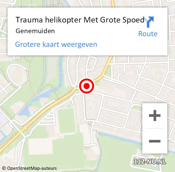 Locatie op kaart van de 112 melding: Trauma helikopter Met Grote Spoed Naar Genemuiden op 11 april 2023 18:13