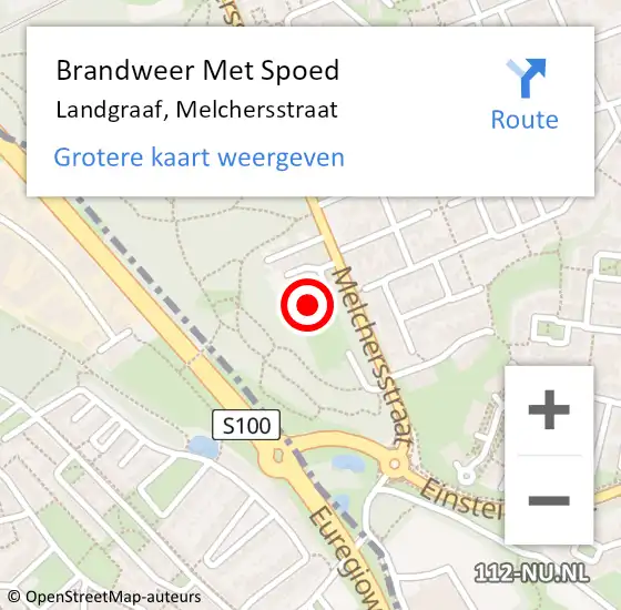 Locatie op kaart van de 112 melding: Brandweer Met Spoed Naar Landgraaf, Melchersstraat op 12 april 2023 01:10