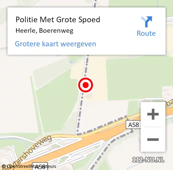 Locatie op kaart van de 112 melding: Politie Met Grote Spoed Naar Heerle, Boerenweg op 12 april 2023 18:45