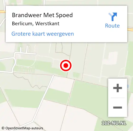 Locatie op kaart van de 112 melding: Brandweer Met Spoed Naar Berlicum, Werstkant op 16 april 2023 12:56