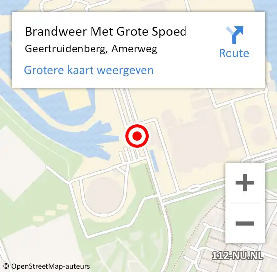 Locatie op kaart van de 112 melding: Brandweer Met Grote Spoed Naar Geertruidenberg, Amerweg op 17 april 2023 14:25