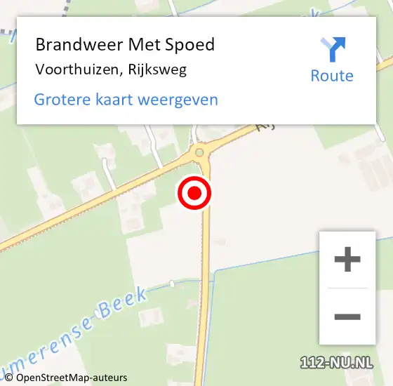 Locatie op kaart van de 112 melding: Brandweer Met Spoed Naar Voorthuizen, Rijksweg op 19 april 2023 04:02