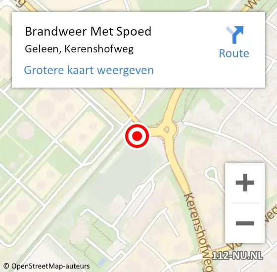 Locatie op kaart van de 112 melding: Brandweer Met Spoed Naar Geleen, Kerenshofweg op 20 april 2023 17:29