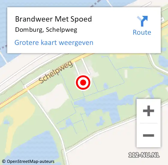 Locatie op kaart van de 112 melding: Brandweer Met Spoed Naar Domburg, Schelpweg op 21 april 2023 21:51