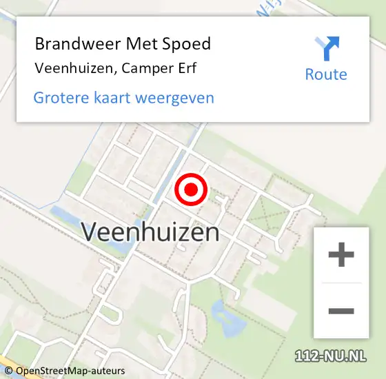 Locatie op kaart van de 112 melding: Brandweer Met Spoed Naar Veenhuizen, Camper Erf op 22 april 2023 13:33