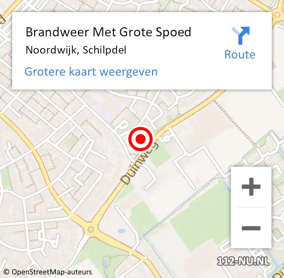 Locatie op kaart van de 112 melding: Brandweer Met Grote Spoed Naar Noordwijk, Schilpdel op 23 april 2023 03:40