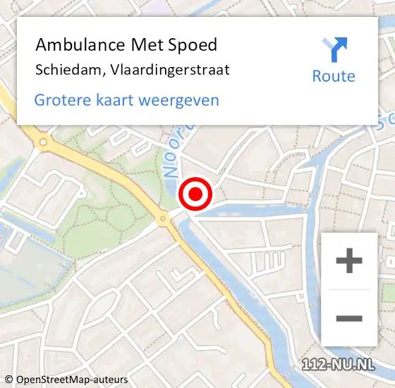 Locatie op kaart van de 112 melding: Ambulance Met Spoed Naar Schiedam, Vlaardingerstraat op 24 april 2023 14:25