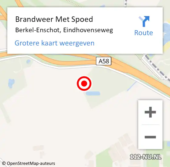 Locatie op kaart van de 112 melding: Brandweer Met Spoed Naar Berkel-Enschot, Eindhovenseweg op 24 april 2023 21:02