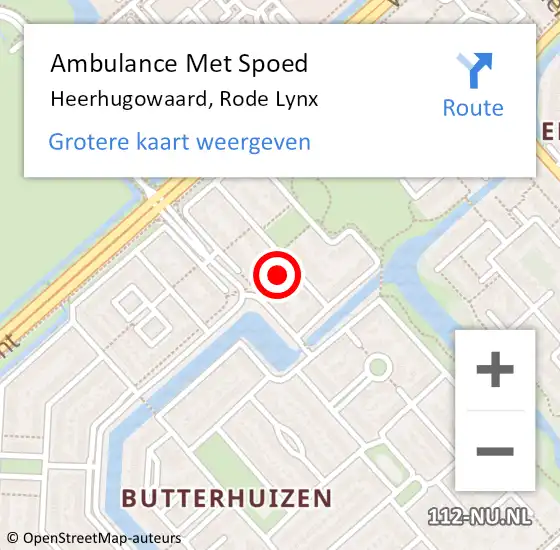 Locatie op kaart van de 112 melding: Ambulance Met Spoed Naar Heerhugowaard, Rode Lynx op 27 april 2023 08:31