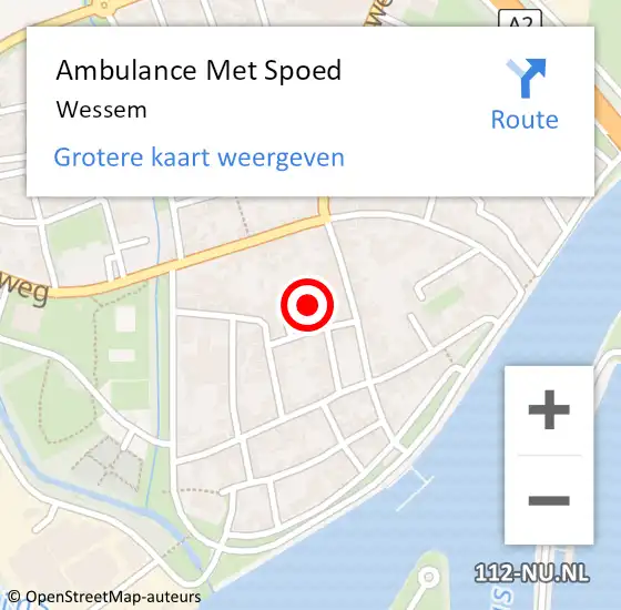 Locatie op kaart van de 112 melding: Ambulance Met Spoed Naar Wessem op 28 april 2023 14:16