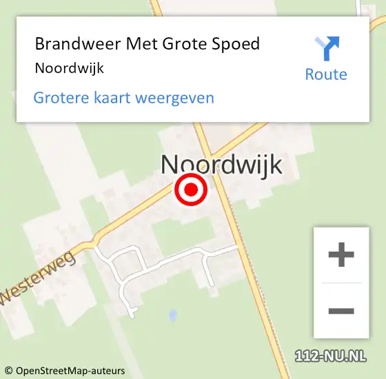 Locatie op kaart van de 112 melding: Brandweer Met Grote Spoed Naar Noordwijk op 30 april 2023 09:48