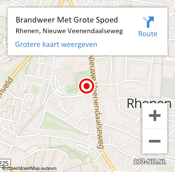 Locatie op kaart van de 112 melding: Brandweer Met Grote Spoed Naar Rhenen, Nieuwe Veenendaalseweg op 30 april 2023 11:07