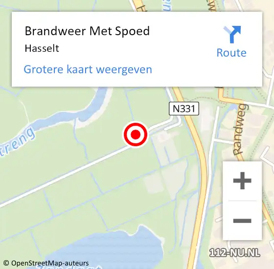 Locatie op kaart van de 112 melding: Brandweer Met Spoed Naar Hasselt op 30 april 2023 19:50