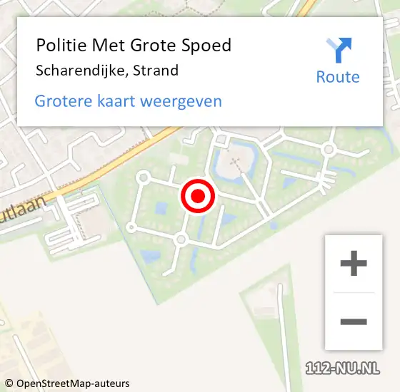 Locatie op kaart van de 112 melding: Politie Met Grote Spoed Naar Scharendijke, Strand op 1 mei 2023 11:39