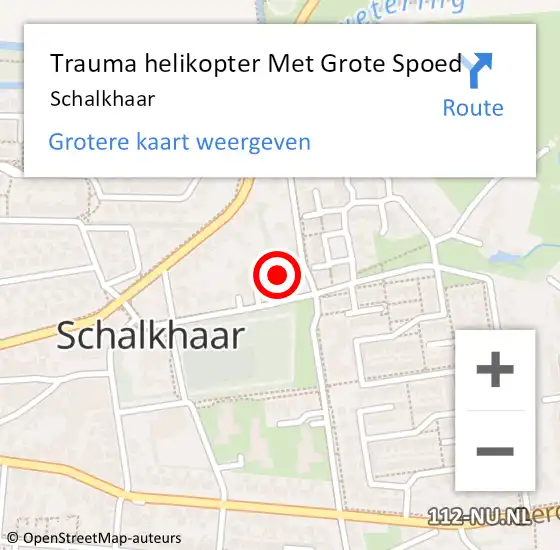 Locatie op kaart van de 112 melding: Trauma helikopter Met Grote Spoed Naar Schalkhaar op 1 mei 2023 19:51