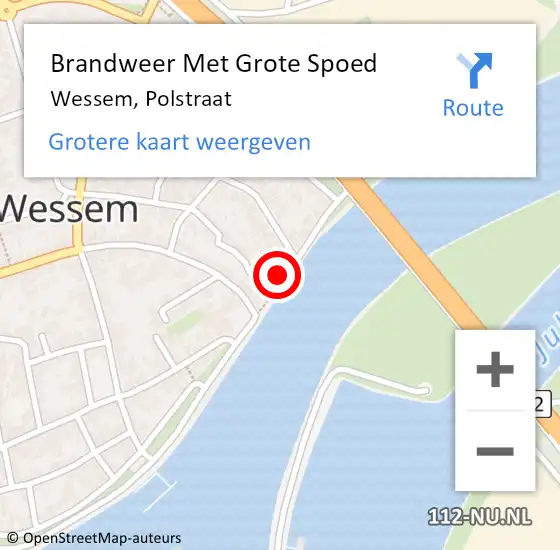 Locatie op kaart van de 112 melding: Brandweer Met Grote Spoed Naar Wessem, Polstraat op 6 mei 2023 09:05