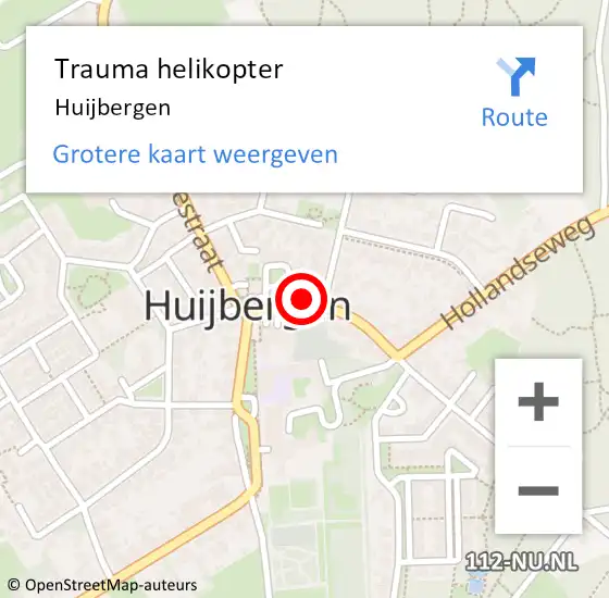 Locatie op kaart van de 112 melding: Trauma helikopter Huijbergen op 6 mei 2023 13:58