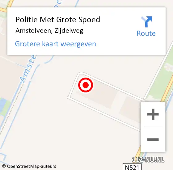 Locatie op kaart van de 112 melding: Politie Met Grote Spoed Naar Amstelveen, Zijdelweg op 9 mei 2023 17:15