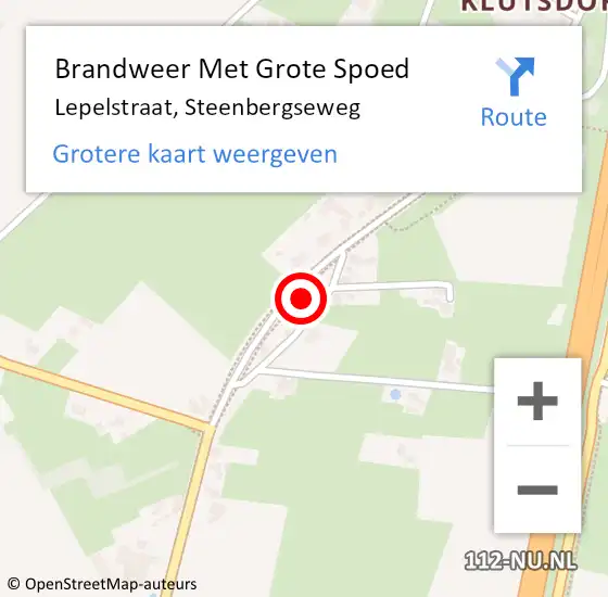 Locatie op kaart van de 112 melding: Brandweer Met Grote Spoed Naar Lepelstraat, Steenbergseweg op 9 mei 2023 20:16