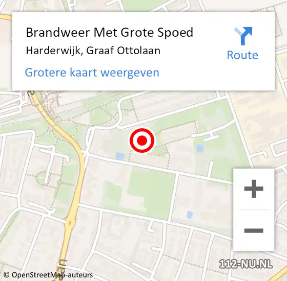 Locatie op kaart van de 112 melding: Brandweer Met Grote Spoed Naar Harderwijk, Graaf Ottolaan op 11 mei 2023 12:18