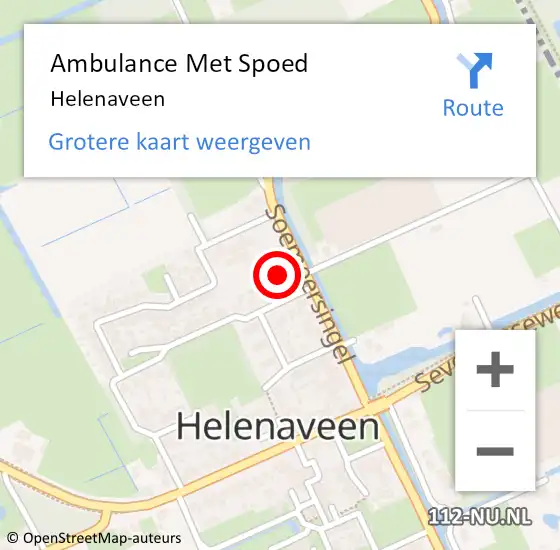 Locatie op kaart van de 112 melding: Ambulance Met Spoed Naar Helenaveen op 11 mei 2023 12:23