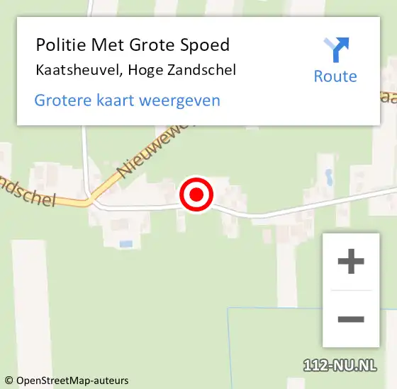 Locatie op kaart van de 112 melding: Politie Met Grote Spoed Naar Kaatsheuvel, Hoge Zandschel op 11 mei 2023 16:22