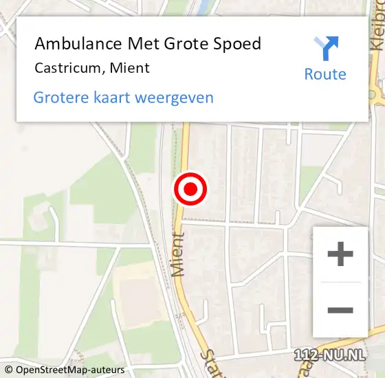 Locatie op kaart van de 112 melding: Ambulance Met Grote Spoed Naar Castricum, Mient op 13 mei 2023 07:35