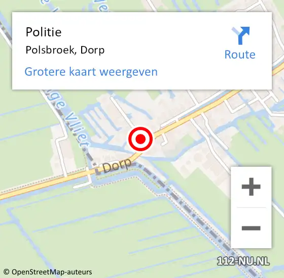 Locatie op kaart van de 112 melding: Politie Polsbroek, Dorp op 16 mei 2023 14:45