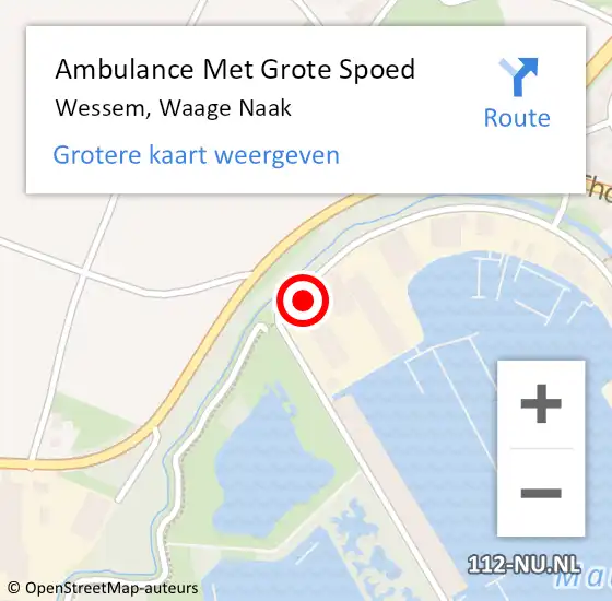 Locatie op kaart van de 112 melding: Ambulance Met Grote Spoed Naar Wessem, Waage Naak op 17 mei 2023 09:26