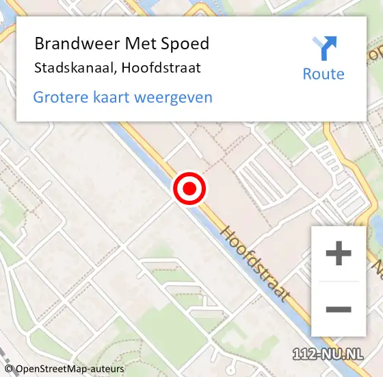 Locatie op kaart van de 112 melding: Brandweer Met Spoed Naar Stadskanaal, Hoofdstraat op 17 mei 2023 12:06
