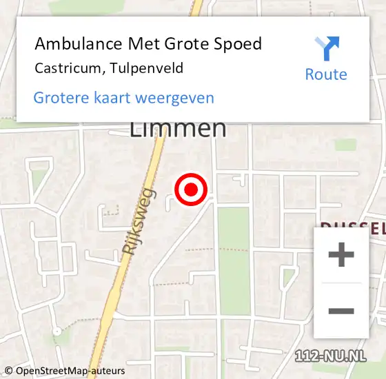 Locatie op kaart van de 112 melding: Ambulance Met Grote Spoed Naar Castricum, Tulpenveld op 18 mei 2023 06:52