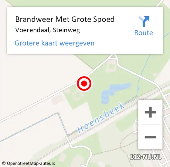 Locatie op kaart van de 112 melding: Brandweer Met Grote Spoed Naar Voerendaal, Steinweg op 18 mei 2023 13:28