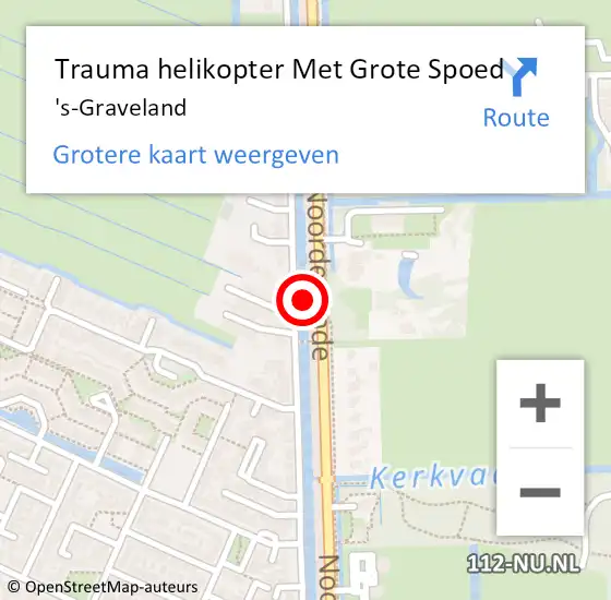 Locatie op kaart van de 112 melding: Trauma helikopter Met Grote Spoed Naar 's-Graveland op 20 mei 2023 15:58