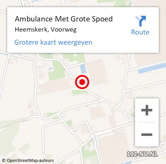 Locatie op kaart van de 112 melding: Ambulance Met Grote Spoed Naar Heemskerk, Voorweg op 22 mei 2023 04:02