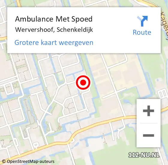 Locatie op kaart van de 112 melding: Ambulance Met Spoed Naar Wervershoof, Schenkeldijk op 23 mei 2023 10:39