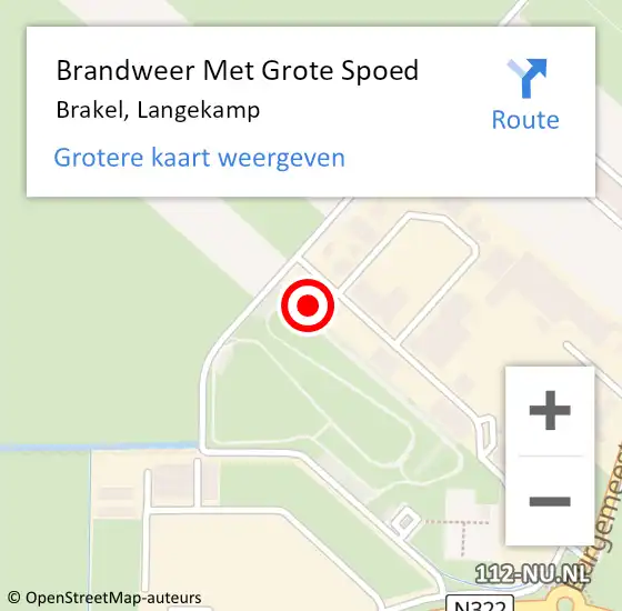 Locatie op kaart van de 112 melding: Brandweer Met Grote Spoed Naar Brakel, Langekamp op 23 mei 2023 16:24