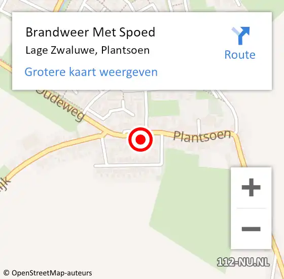 Locatie op kaart van de 112 melding: Brandweer Met Spoed Naar Lage Zwaluwe, Plantsoen op 23 mei 2023 21:14