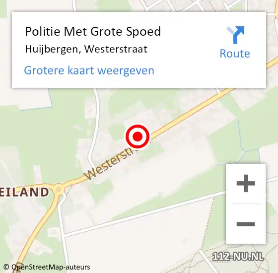 Locatie op kaart van de 112 melding: Politie Met Grote Spoed Naar Huijbergen, Westerstraat op 24 mei 2023 13:18