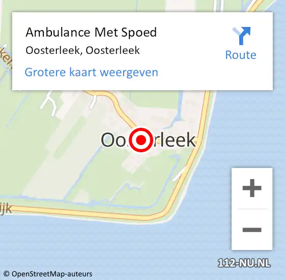 Locatie op kaart van de 112 melding: Ambulance Met Spoed Naar Oosterleek, Oosterleek op 24 mei 2023 16:22