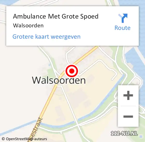 Locatie op kaart van de 112 melding: Ambulance Met Grote Spoed Naar Walsoorden op 24 mei 2023 16:58