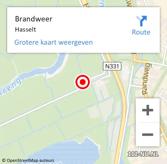 Locatie op kaart van de 112 melding: Brandweer Hasselt op 24 mei 2023 18:42
