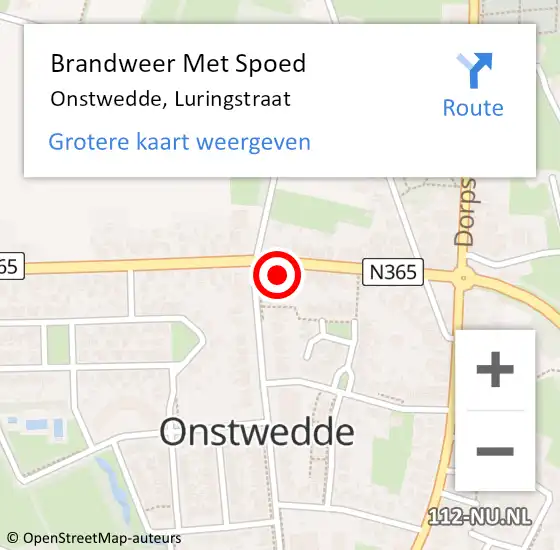 Locatie op kaart van de 112 melding: Brandweer Met Spoed Naar Onstwedde, Luringstraat op 27 mei 2023 15:59