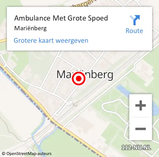 Locatie op kaart van de 112 melding: Ambulance Met Grote Spoed Naar Mariënberg op 28 mei 2023 09:42