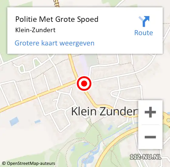 Locatie op kaart van de 112 melding: Politie Met Grote Spoed Naar Klein-Zundert op 28 mei 2023 12:31