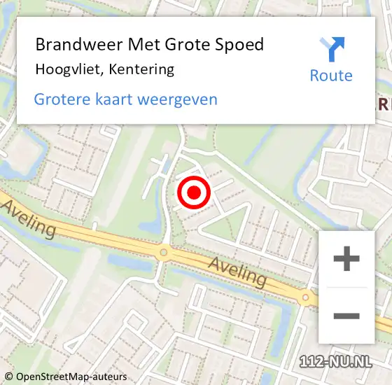 Locatie op kaart van de 112 melding: Brandweer Met Grote Spoed Naar Hoogvliet, Kentering op 29 mei 2023 10:22