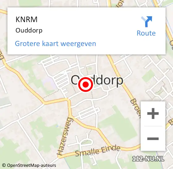 Locatie op kaart van de 112 melding: KNRM Ouddorp op 27 augustus 2014 08:37