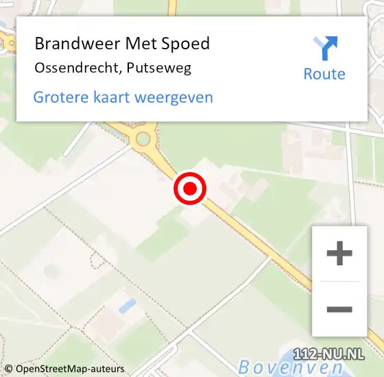 Locatie op kaart van de 112 melding: Brandweer Met Spoed Naar Ossendrecht, Putseweg op 29 mei 2023 19:46